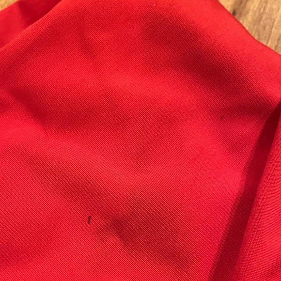 Vintage Misty Harbor Red Trench Coat with Matching Head Scarf, Size 6 - Picture 15 of 16